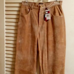 From Anita's Closet Tommy Hilfiger size 10, Suede light Tan 4 pocket Jeans
